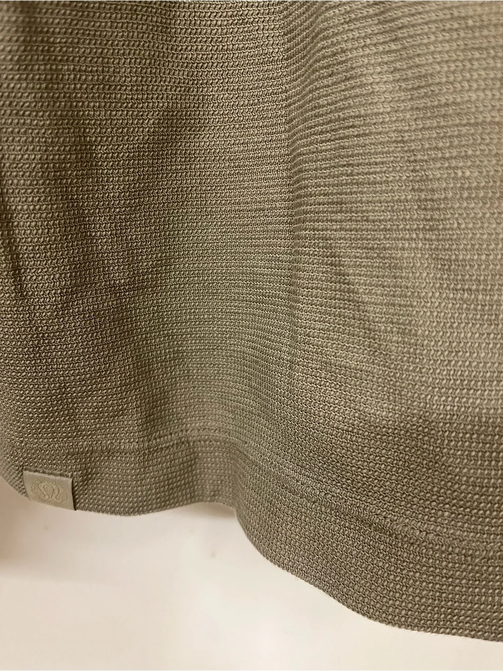 Lululemon Mens Slub Cotton Jersey Long Sleeve Henley Army Green Brown L M
